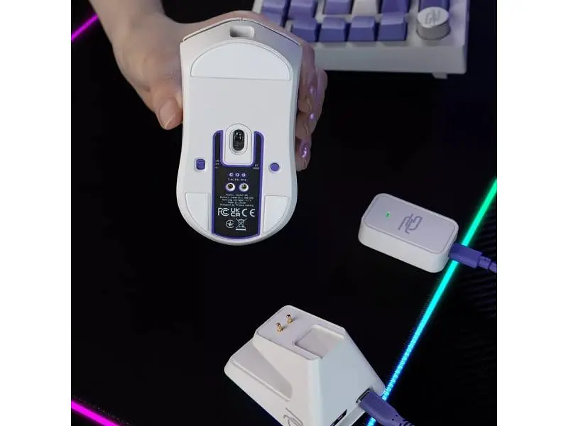 Миша Proove Gaming Jester with Charging Dock White/Purple (WMJSCD022017) - фото 9