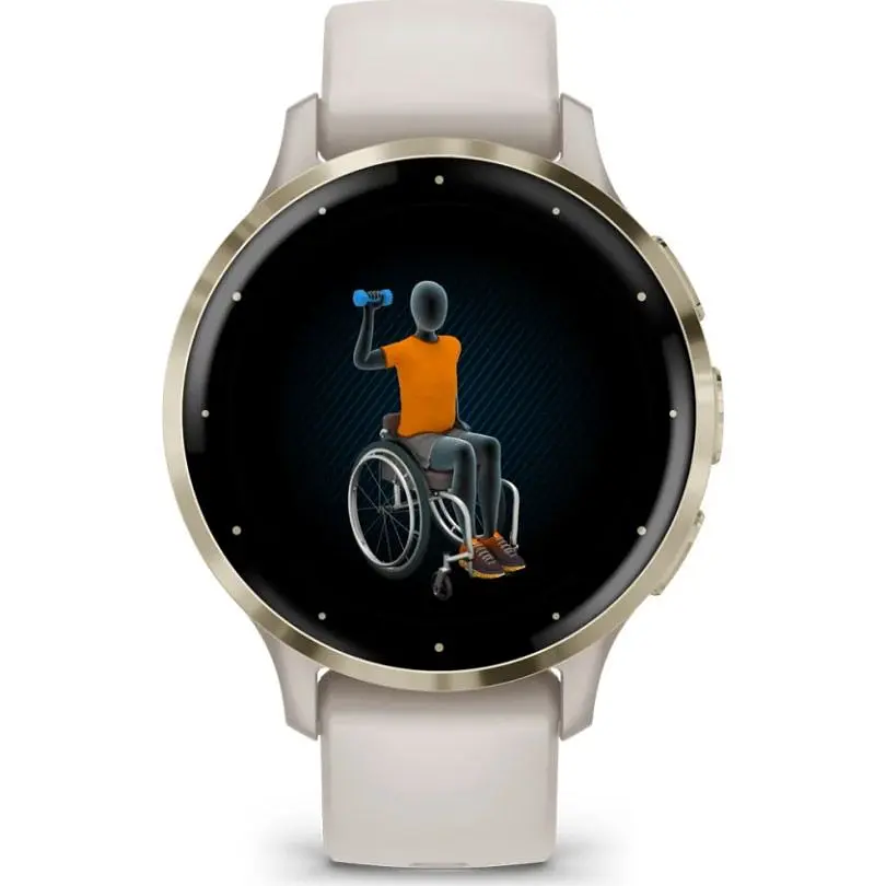 Смарт-годинник Garmin Venu 3S Soft Gold Stainless Steel Bezel with Ivory Case and Silicone Band (010-02785-04/54) [111833] - фото 6