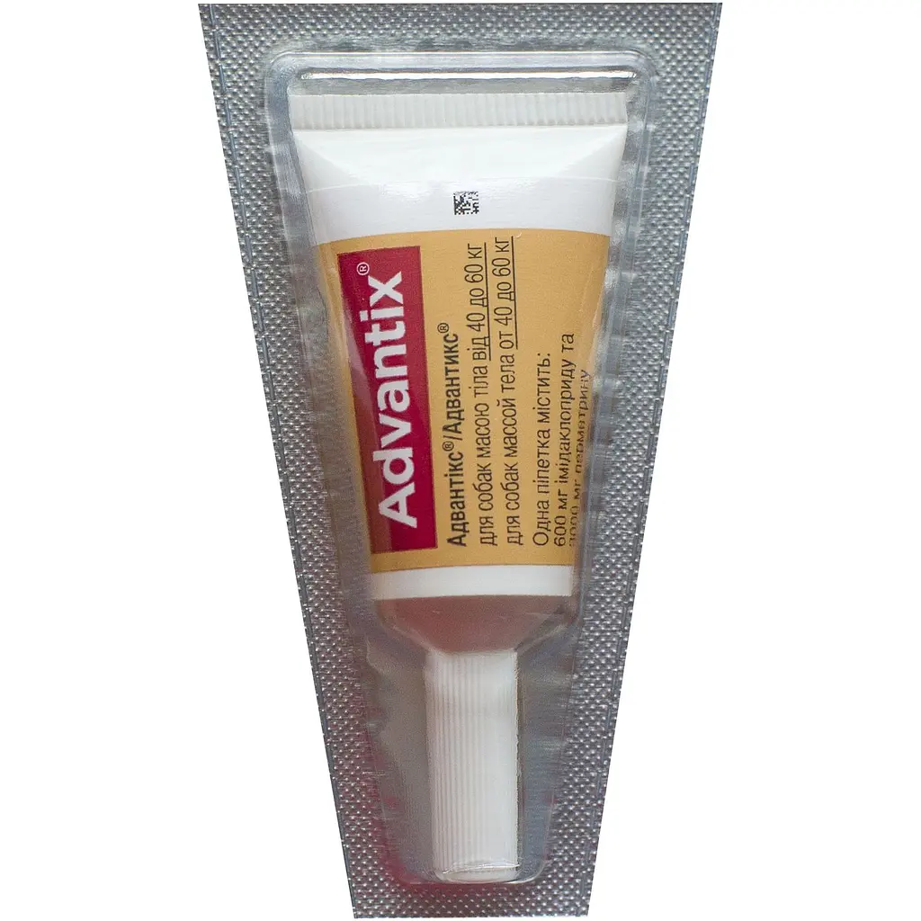 Краплі Elanco (Bayer) Advantix від бліх і кліщів для собак від 40 до 60 кг 24 мл  (6 мл x 4 піпетка) - фото 6