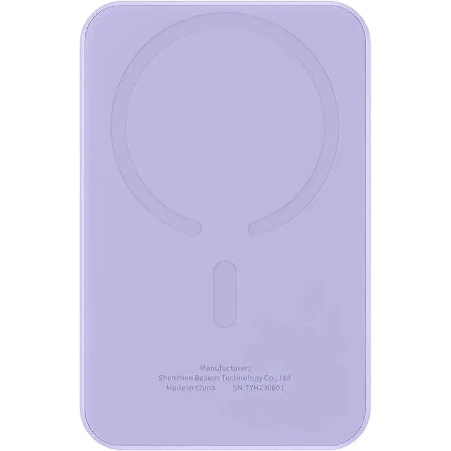 Портативный аккумулятор Baseus Magnetic Mini Wireless 20W 5000mAh nebula purple (P10022107513-00) - фото 2