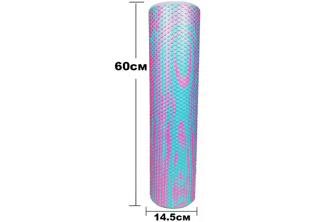 Масажний ролик EasyFit Foam Roller 60 см М'ятно-рожевий (EF-2033-P) - фото 3
