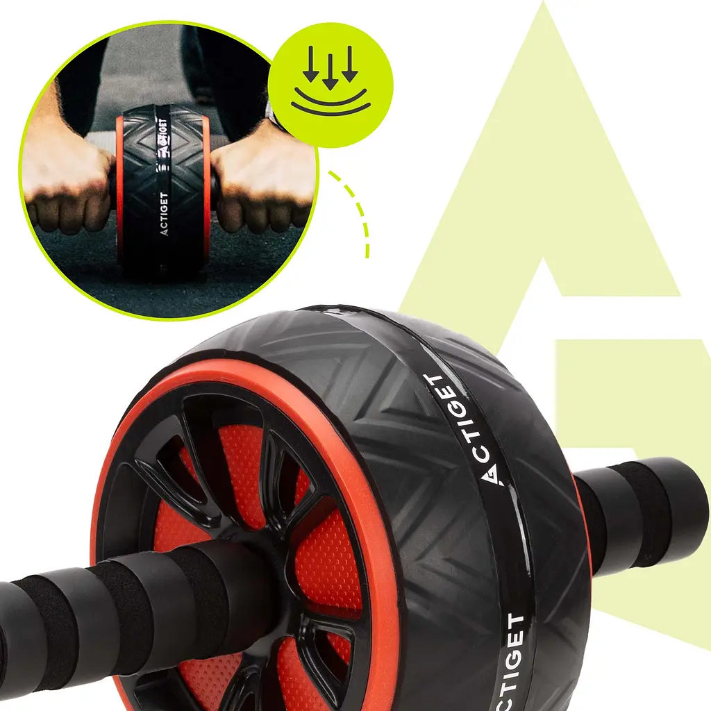 Ролик (гімнастичне колесо) для преса Actiget Ab Wheel ACT0111 Black/Red - фото 3