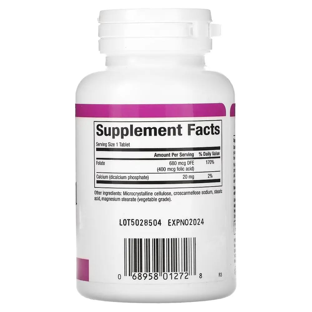 Фолиевая кислота Natural Factors Folic Acid 400 mcg, 90 таблеток - фото 2