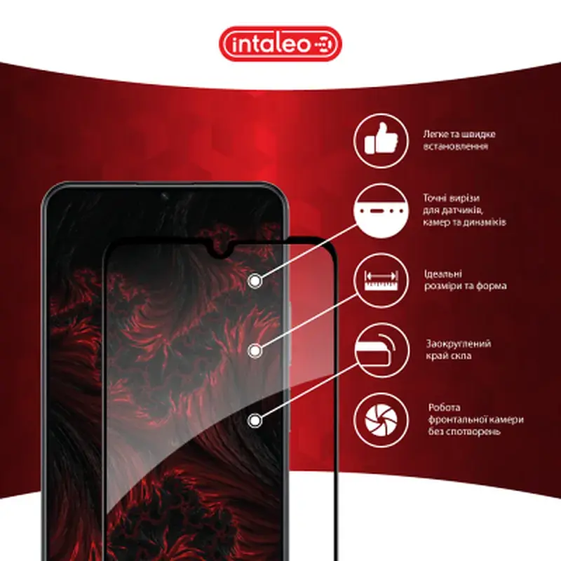 Скло захисне Intaleo Full Glue Realme Note 60X Black (1283126609053) - фото 3