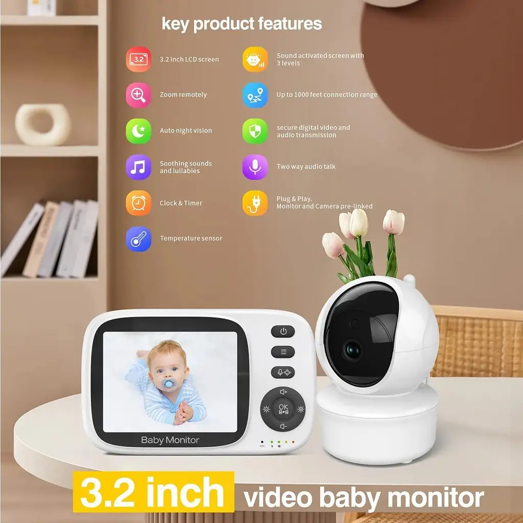Відеоняня Baby Monitor MB632A Pro цифрова бездротова - фото 9