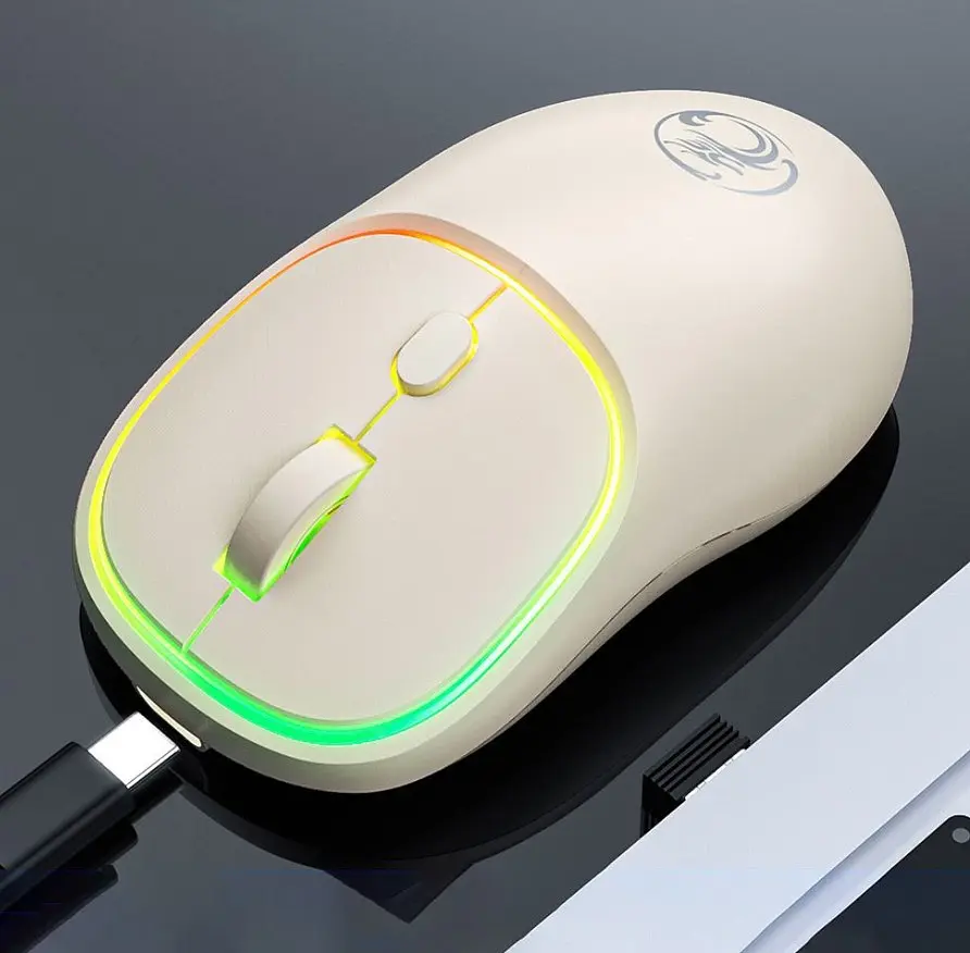 Игровая мышь беспроводная iMICE W618, 4 кнопок, аккумулятор, 1600dpi, 2.4Ghz, White - фото 4
