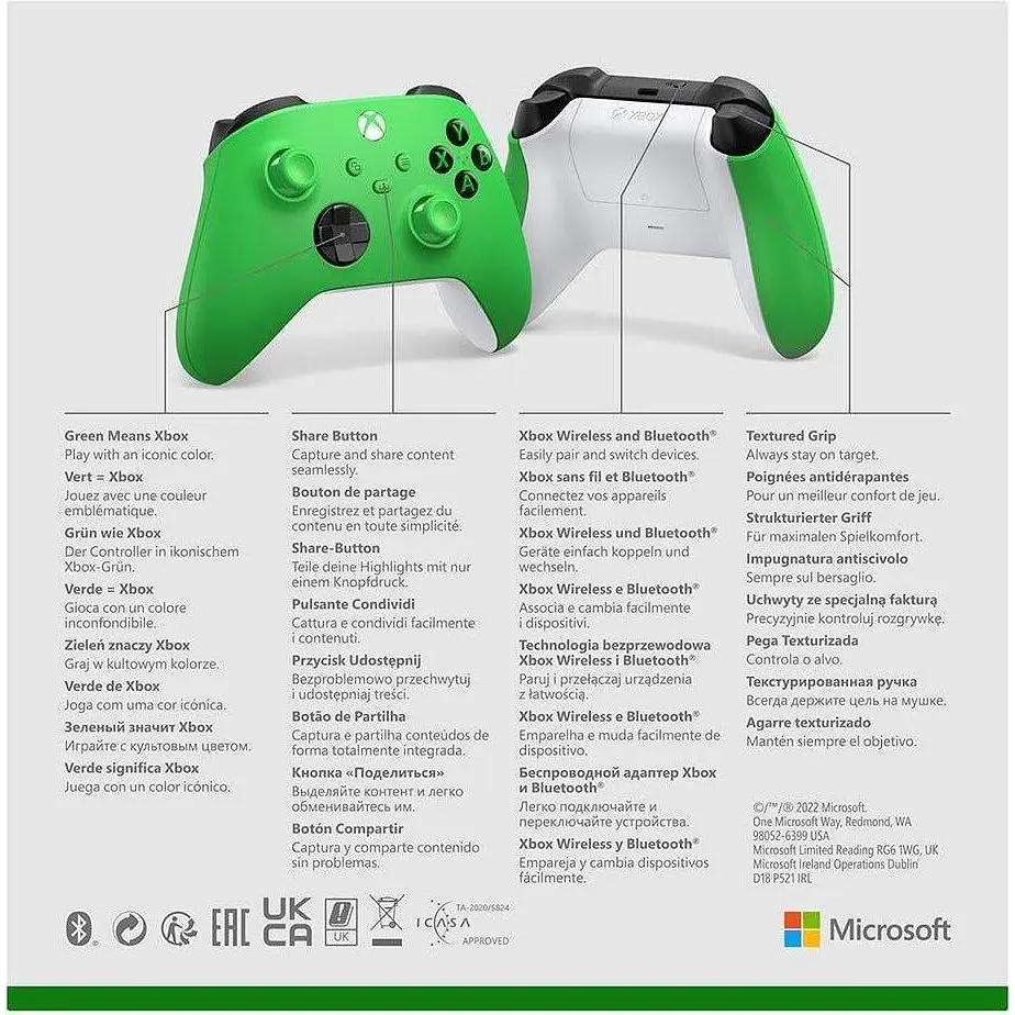 Геймпад Microsoft Xbox Series X | S Wireless Controller Velocity Green (QAU-00091) - фото 10