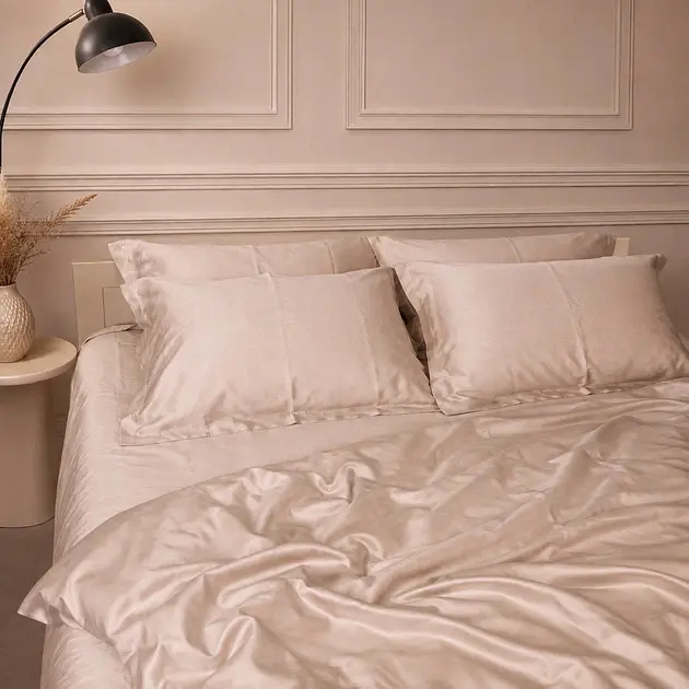 Простирадло MirSon Tencel Grey Olive 200х220 см (2200013883333) - фото 6