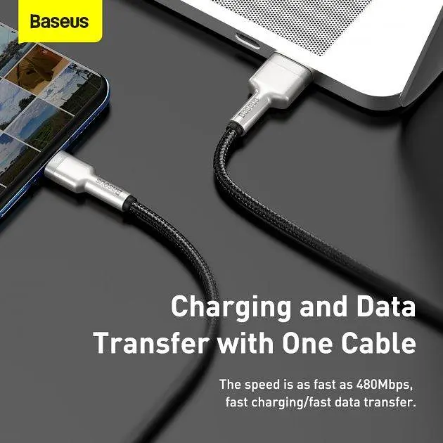 Кабель Baseus Cafule Cable USB to Type-C 66W 2m CAKF000201 Black - фото 8