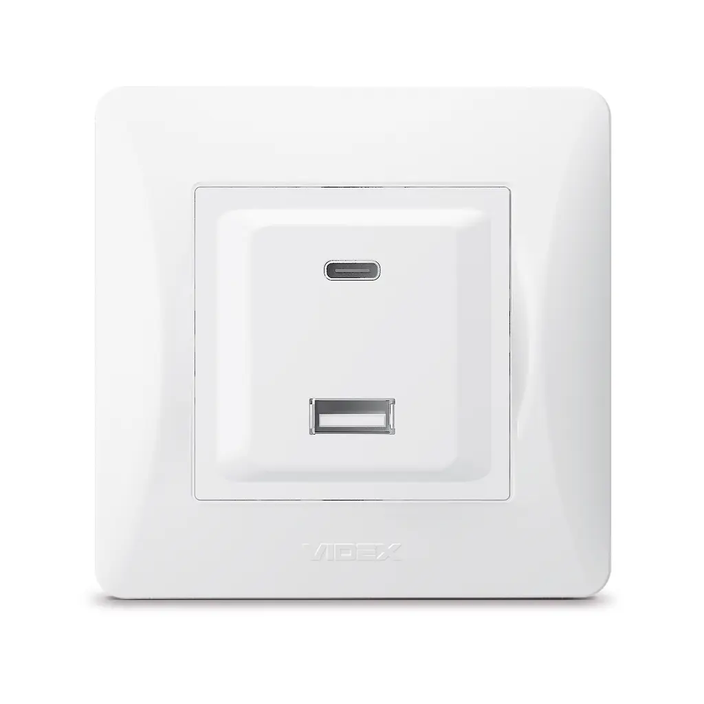 Розетка USB-A + USB-C PD20W біла VIDEX BINERA VIDEX (28199-000) - фото 2