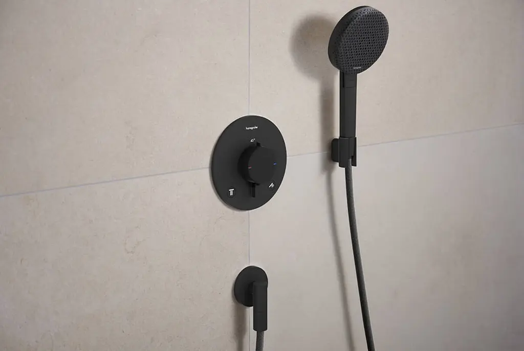 Термостат для душу Hansgrohe Ecostat Comfort S прихованого монтажу 2 function matt black 33715670 - фото 2