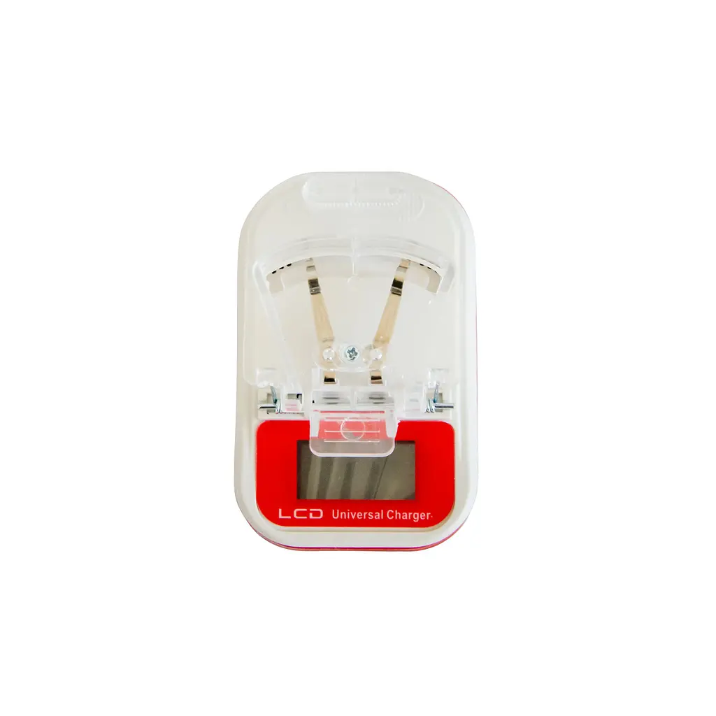 Зарядний пристрій жабка HY02, LCD USB Charger 4.2V 0.3A, червоно-білий адаптер живлення - фото 5