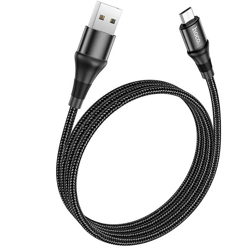 USB Cable Hoco X50 Excellent Micro USB Black 1m - фото 2