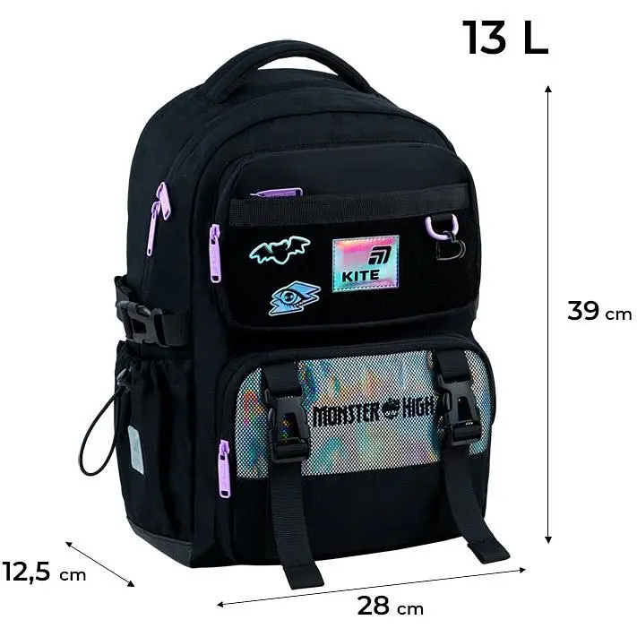 Набір: рюкзак + пенал + сумка для взуття Kite Monster High 1022 MH (SET_MH26-1022M) - фото 6