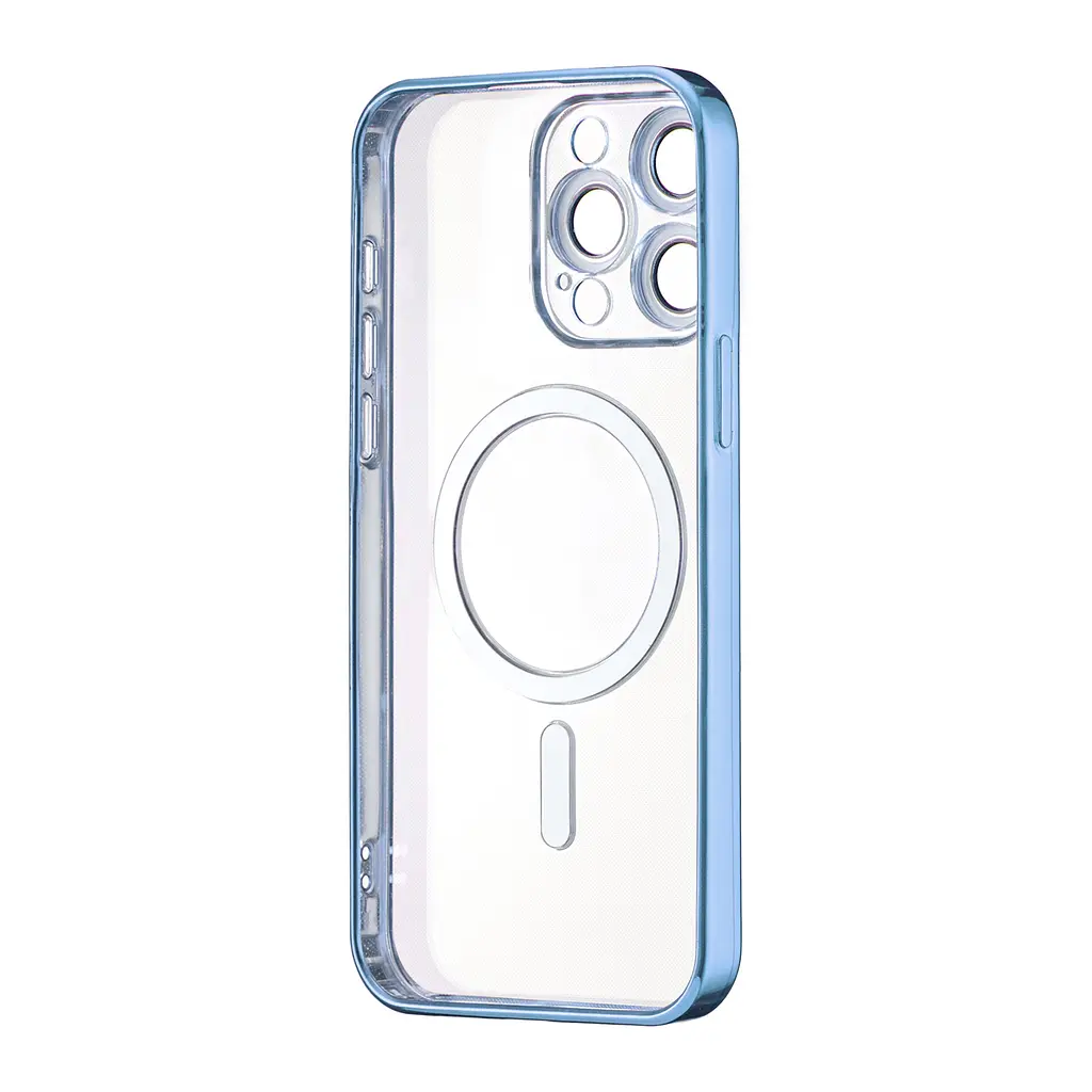 Чохол Ductil Metallic Edge with MagSafe (Protected Camera & Lens) iPhone 15 Pro Max Light Blue - фото 3