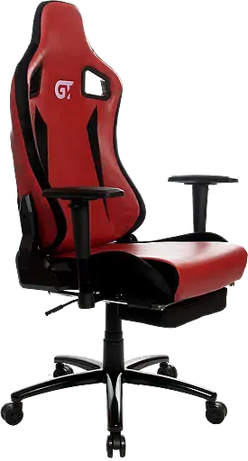 Геймерское кресло GT Racer черное с красным (X-5107 Black/Coral) - фото 3
