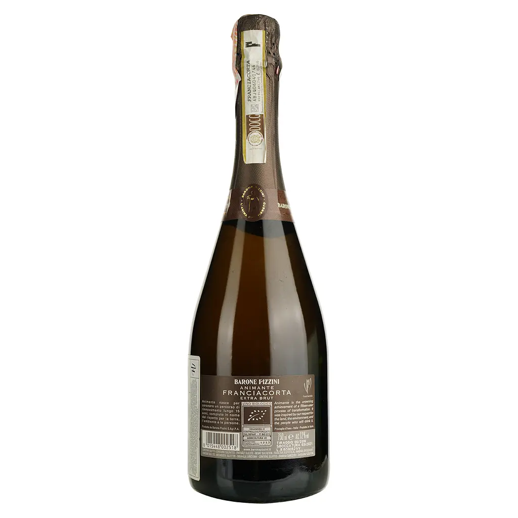 Игристое вино Barone Pizzini Animante Franciacorta DOCG, белое, брют, 0,75 л - фото 2