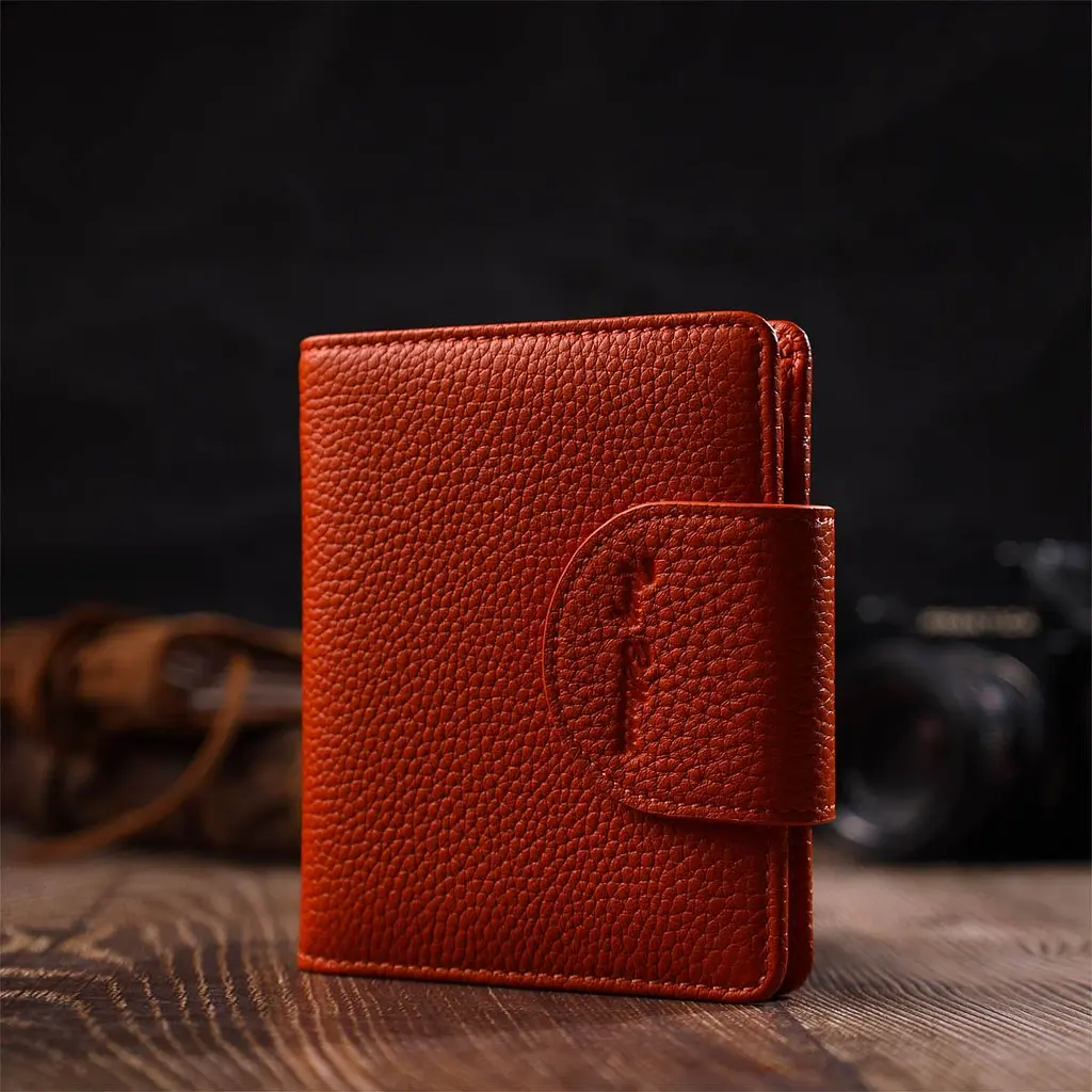 Неповторний жіночий гаманець з натуральної шкіри Tony Bellucci 22064 помаранчевий - фото 9