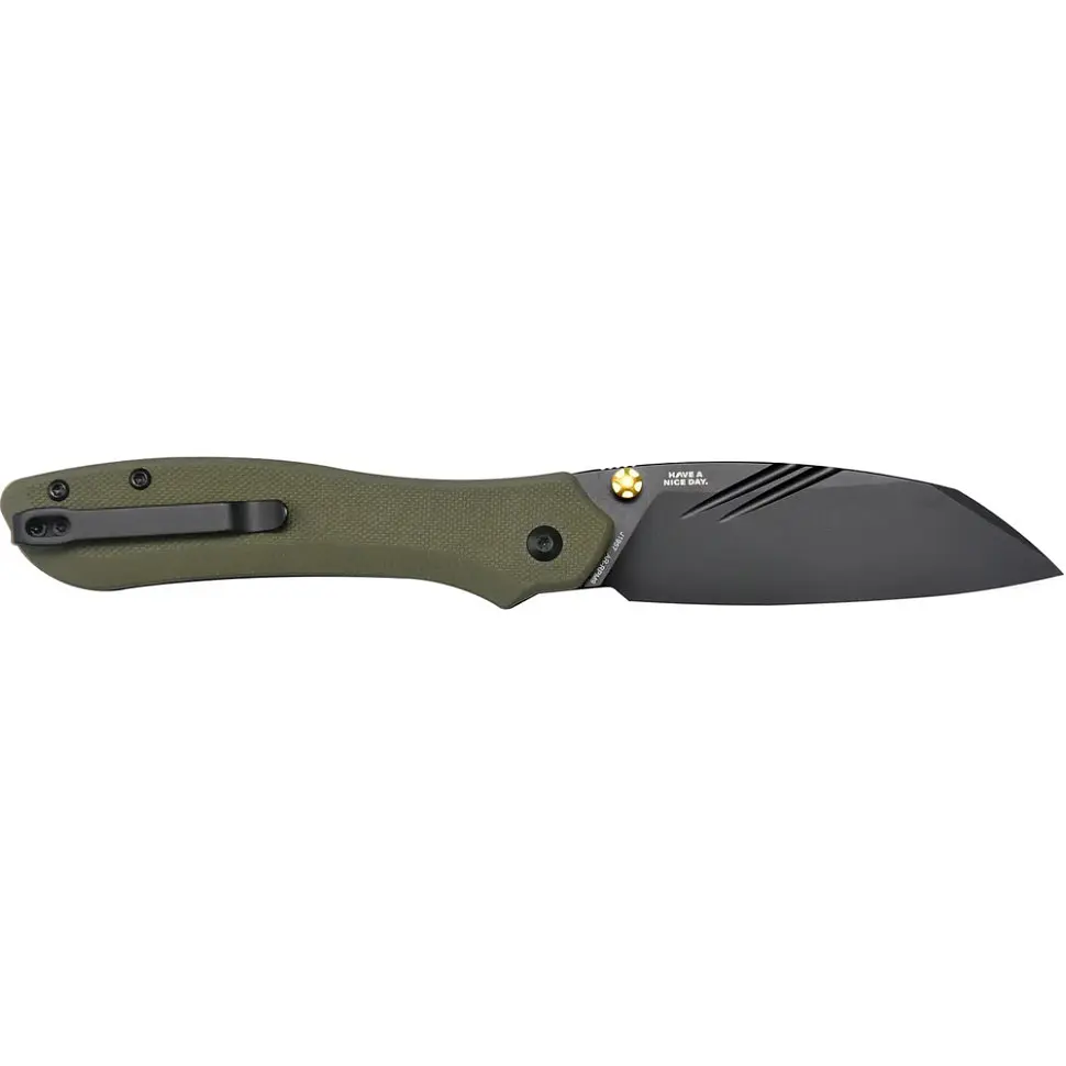 Ніж CJRB Fugly Чорний Blade, AR-RPM9, G10 зелений - фото 2