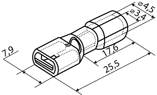 Конектори повністю ізольовані FDFD5.5-250 сині 100 шт. АСКО-УКРЕМ (A0060150005) - фото 4