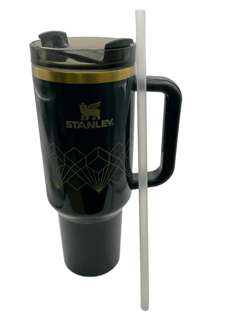 Термос термочашка Stanley Quencher H2.0 Tumbler з нержавіючої сталі 1,18 л Navy Blue Gold KT7001973 - фото 2