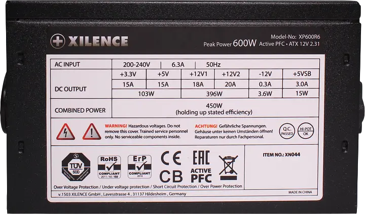Блок живлення Xilence 600W (XP600R6) - фото 2