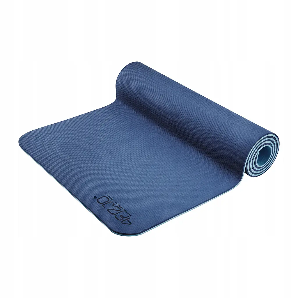 Килимок (мат) спортивний 4FIZJO TPE 180 x 60 x 1 см для йоги та фітнесу Blue/Sky Blue (P-5907739317094) - фото 8