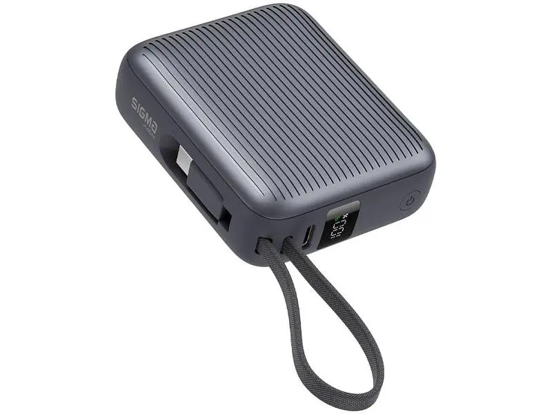 Зовнішній акумулятор (Power Bank) Sigma mobile X-power SI10A5QL 10000mAh 35W Grey - фото 2