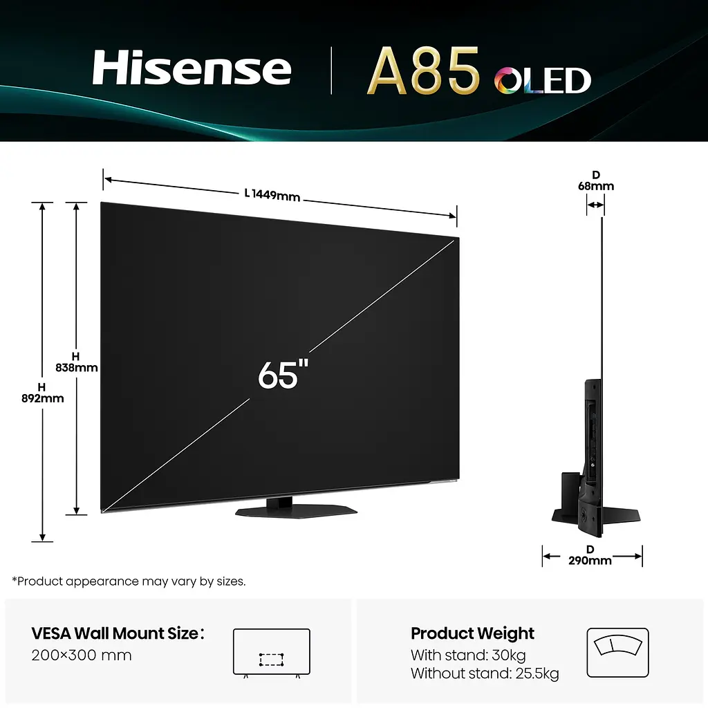 LED-телевізор Hisense 65A85Q (7134192) - фото 2
