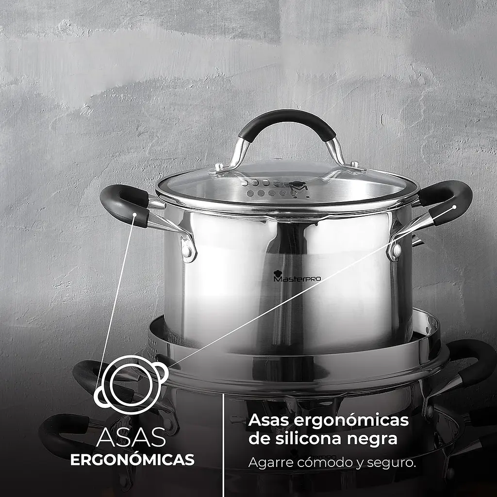 Каструля з кришкою MasterPro Foodies collection, 5 л (BGMP-1502-BK) - фото 7