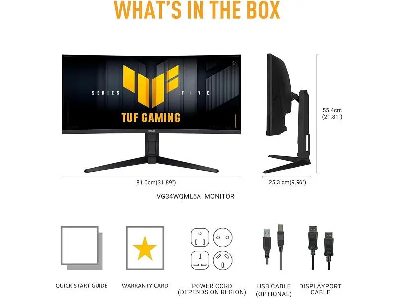 Монітор Asus TUF Gaming VG34WQL5A (90LM0CI1-B01171) - фото 8