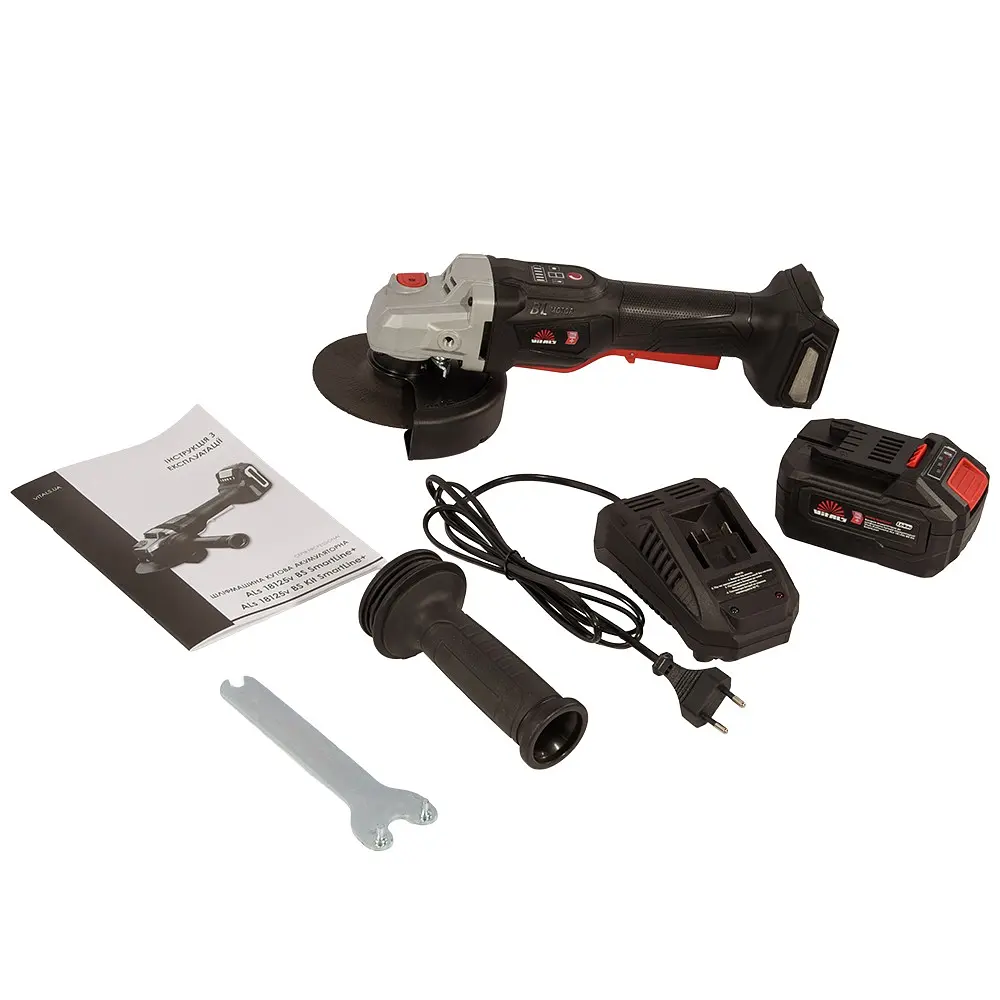 Шліфмашина кутова акумуляторна Vitals Professional ALs 18125v BS Kit SmartLine+ (239534) - фото 15