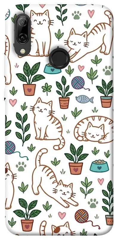 TPU чохол Demsky Cats pattern для Huawei P Smart (2019)