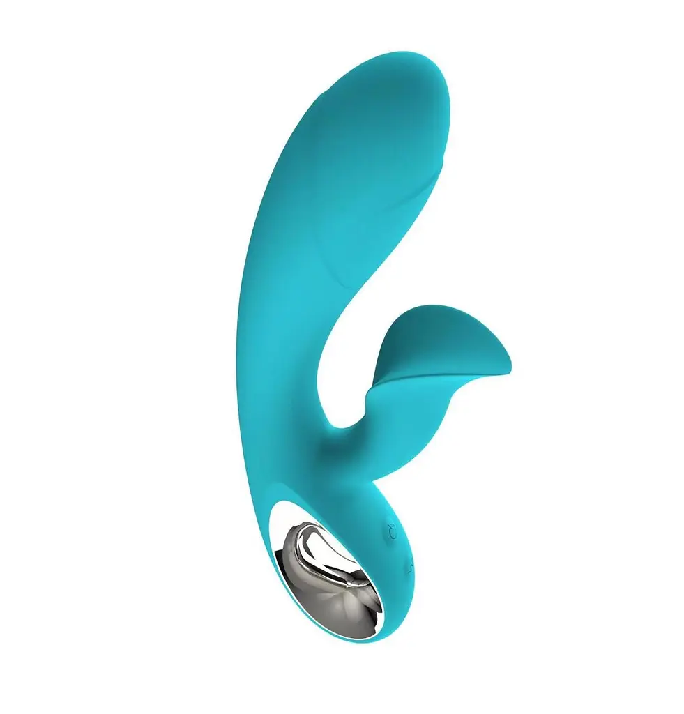 Вибратор-кролик Boss Series Daro 19.5 см голубой - фото 5