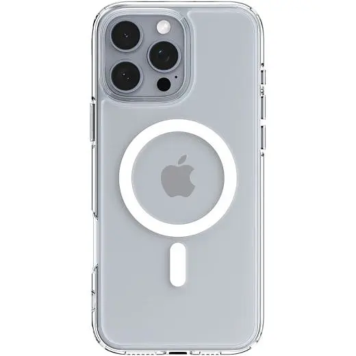 Прозрачный чехол Spigen Ultra Hybrid MagSafe White для iPhone 16 Pro (ACS08129) - фото 5