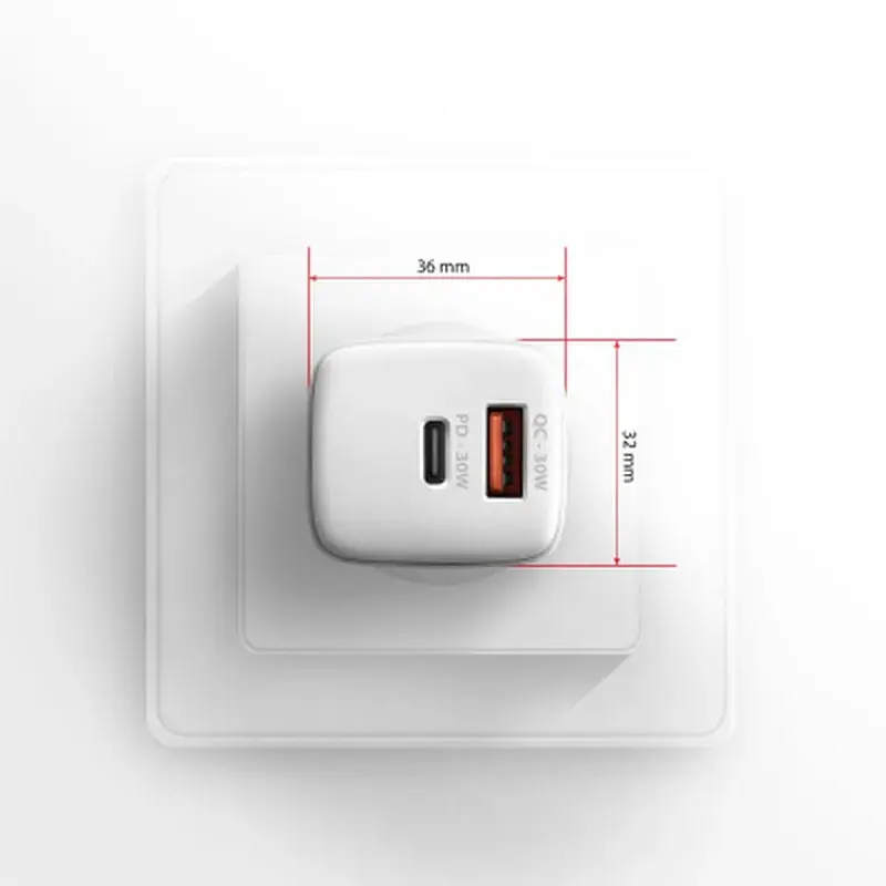 Зарядний пристрій AXAGON 1xUSB QC4.0 + 1xUSB-C PD30W PPS white (ACU-PQ30W) - фото 9