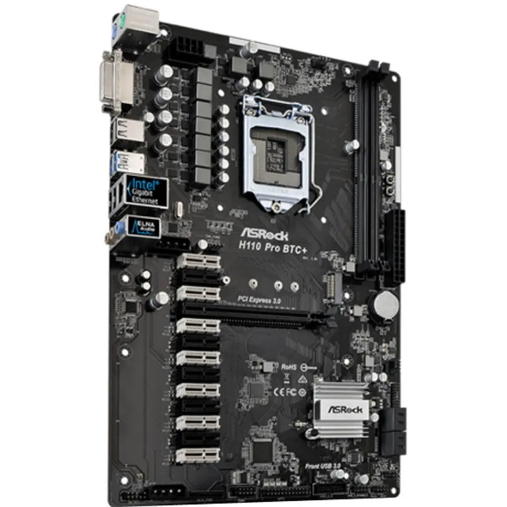 Материнська плата AsRock H110 Pro BTC+ (H110 Pro BTC+) (Socket 1151, Intel H110, ATX) Б/в,U1 - фото 3