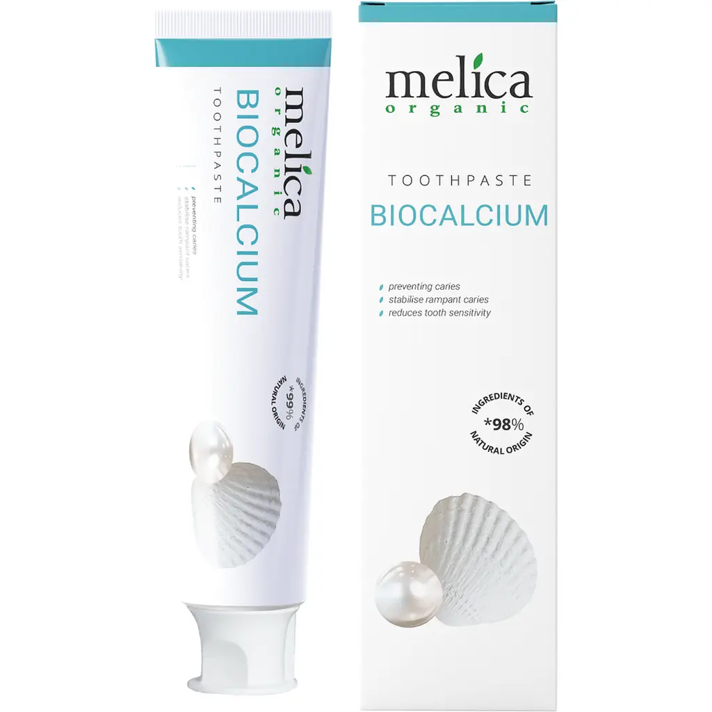 Зубна паста Melica Organic Біокальцій 100 мл  - фото 1