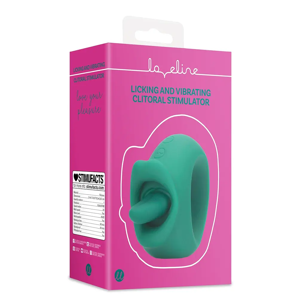 Вибратор для клитора Loveline Licking and Vibrating Clitoral Stimulator зеленый - фото 12