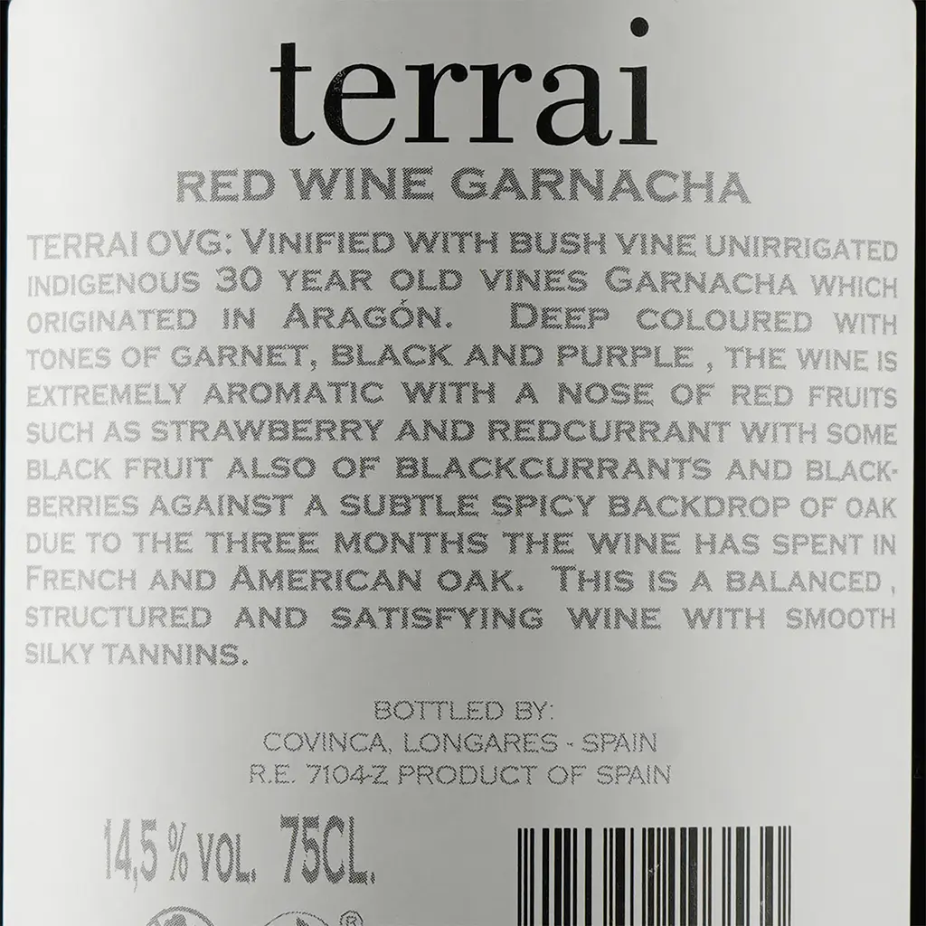 Вино Covinca Terrai OVG, червоне сухе, 14%, 0,75 л (8000014946562) - фото 4