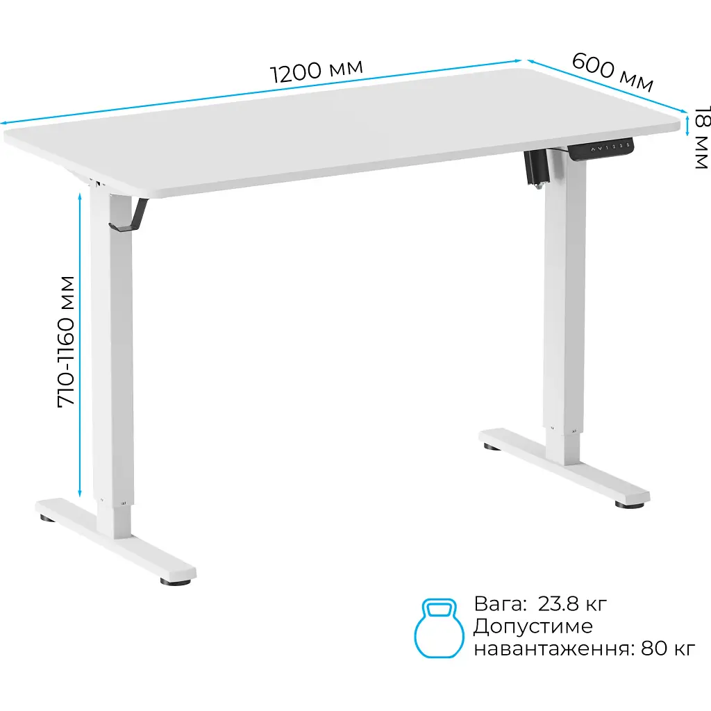Комп'ютерний ігровий стіл OfficePro ODE1260W White [124832] - фото 8