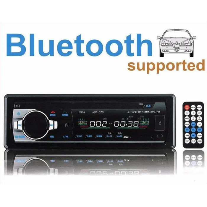 Автомагнітола з пультом 1DIN Bluetooth магнітола з підсвічуванням в авто MP3-SA-520 ISO - фото 2