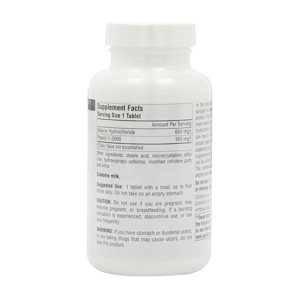 Вітамін Source Naturals Бетаїн HCI 650мг, 90 таблеток (SN1361) - фото 2