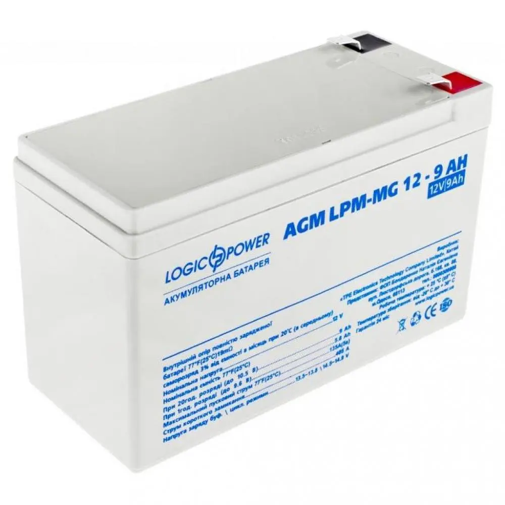Акумуляторна батарея для ДБЖ LogicPower AGM 12 V / 9 А*ч (LP6555) - фото 2