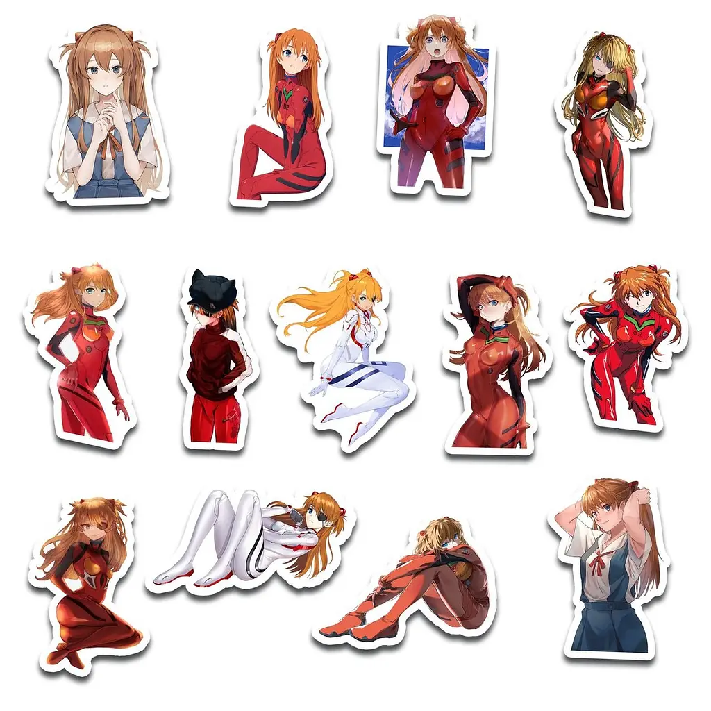 Стикерпак GeekLand Evangelion Asuka Langley 45 штук (SP AL 01) - фото 2