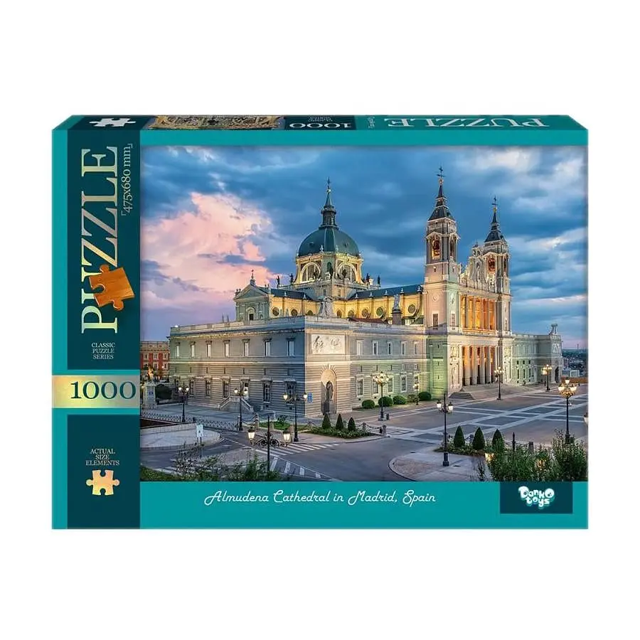 Пазл Danko Toys Собор Альмудена 39,3×29,3×5 см Синій (IP-177-P-1213)