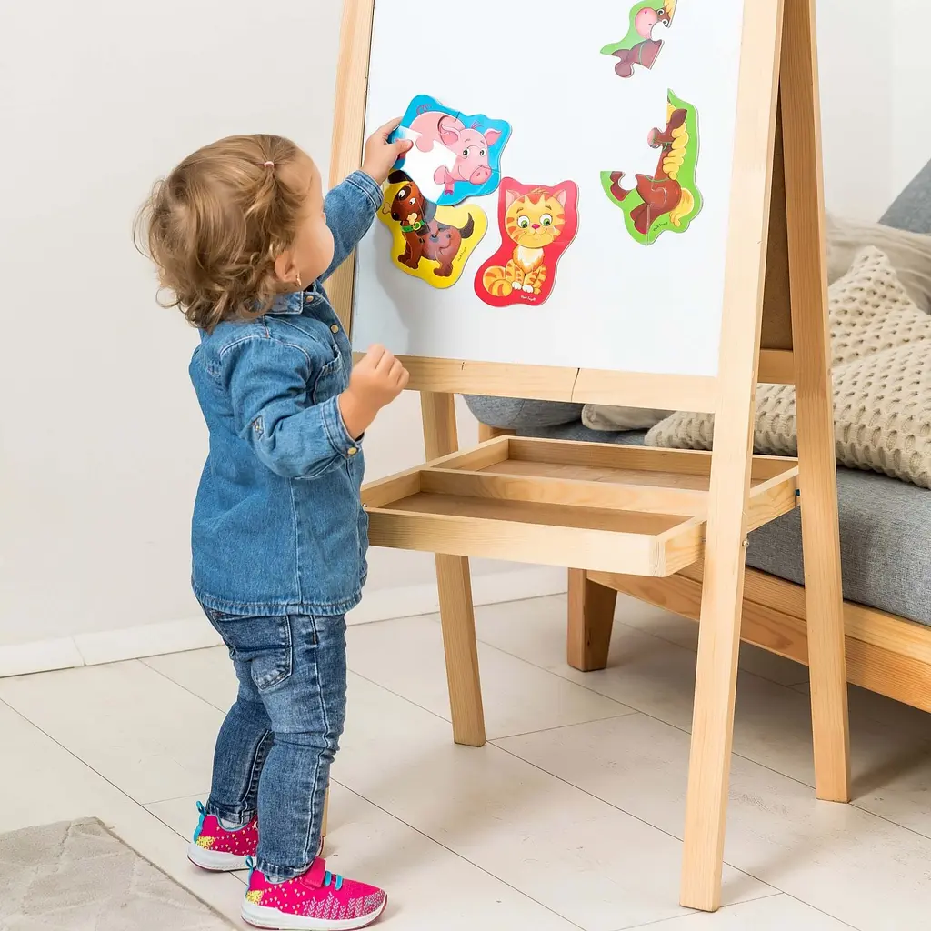Магнітні бебі пазли Vladi Toys Мої перші ігри Кошеня і щеня 4 елементи (VT3208-10) - фото 4