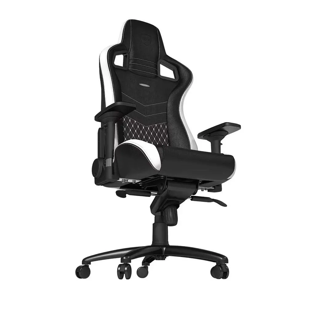 Геймерське крісло Noblechairs EPIC Real Leather Black, White and Red - фото 4