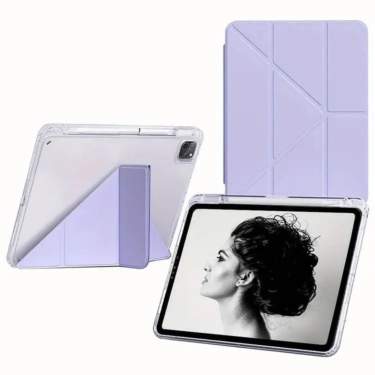 Обложка BeCover Ultra Slim Origami Transparent с креплением Apple iPad Pro 11" M4 2024 Purple (711692) - фото 2