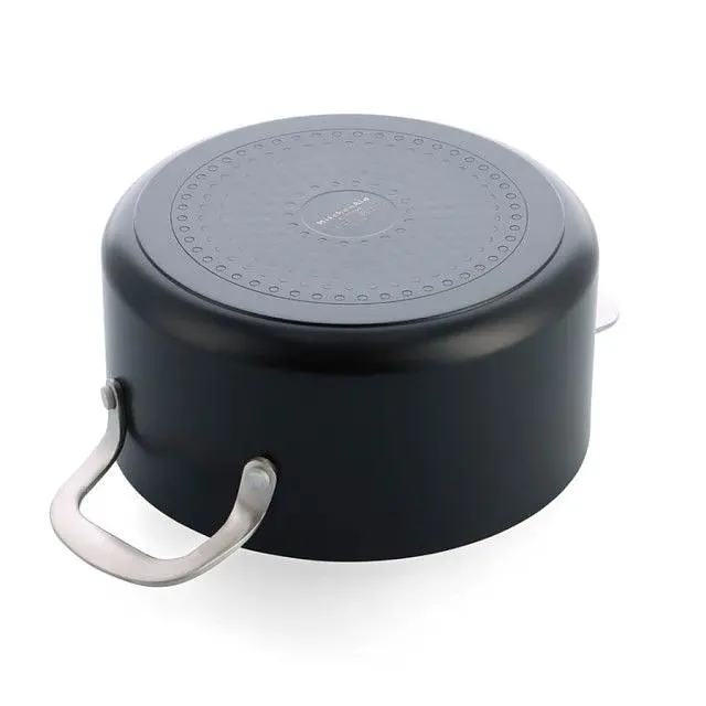 Каструля з кришкою KitchenAid АС, 24 см, 4,91 л, з керам покриттям, матовий чорний (CC010162-001) - фото 3